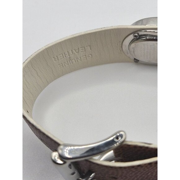 Kenneth Cole New York Oval Leather Strap VTG Watch Stainless Japan Movement - Picture 4 of 7